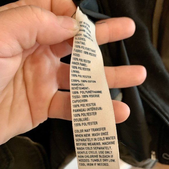 Black and green vegan leather moto jacket - Picture 9 of 10